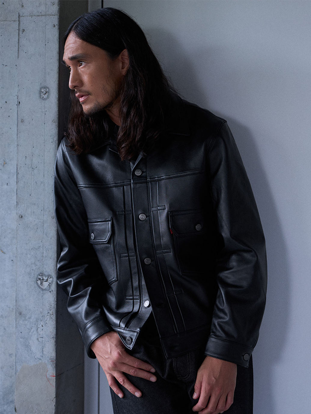 PREMIUM BLACK TYPEⅡ TRUCKER LEATHER JACKET – リーバイス®公式