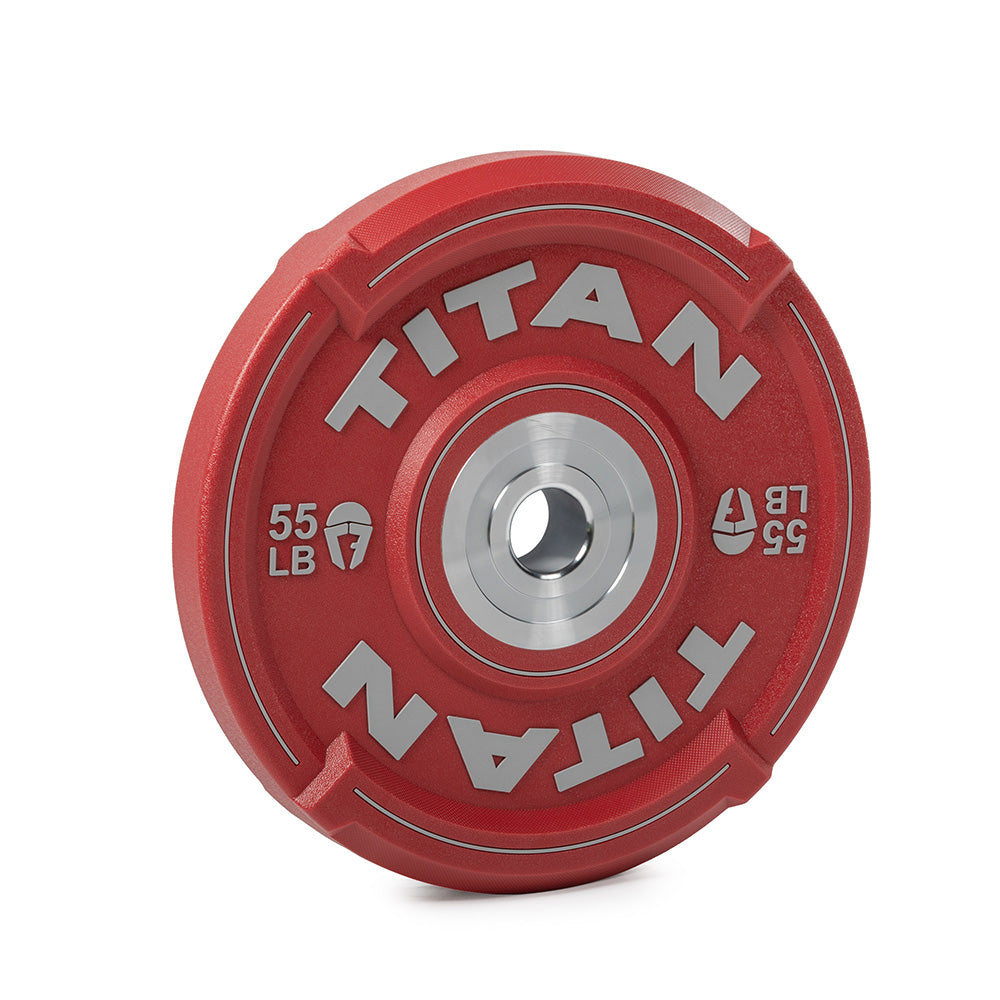 55 LB Single EZ-Grip Elite Urethane Color Plate | Titan Fitness