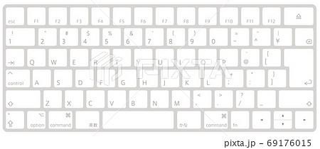 Magic keyboard - 日本語配列 - シルバーのイラスト素材 [69176015