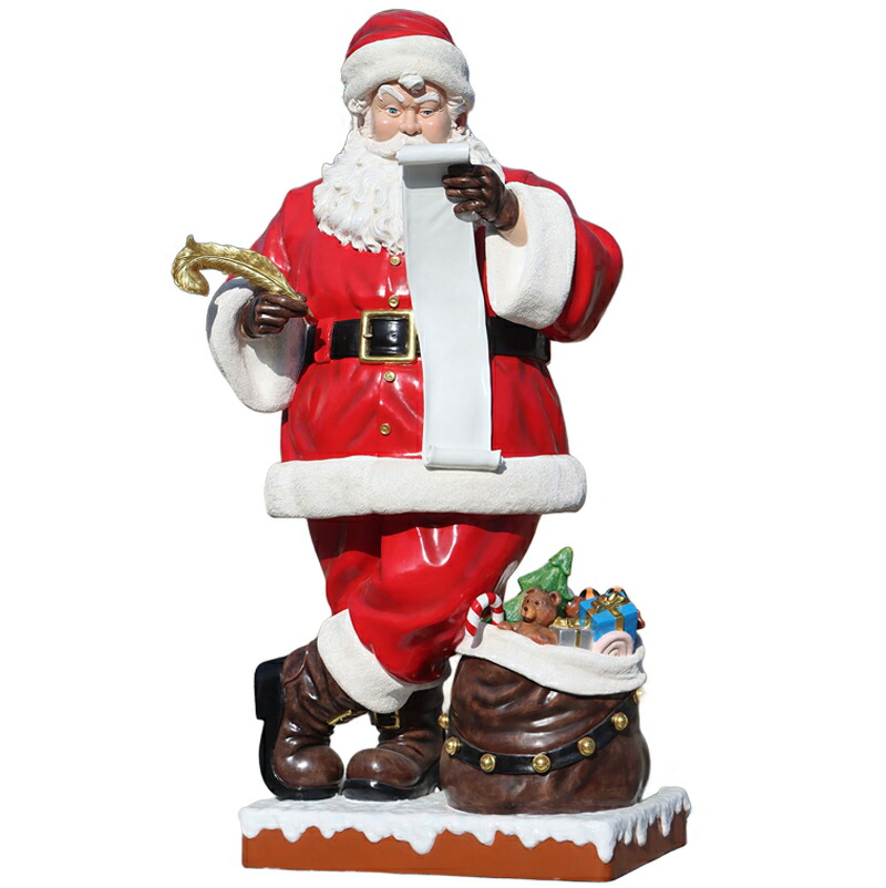 楽天市場】リストを見るサンタクロース H285cm 大きい オブジェ 置物