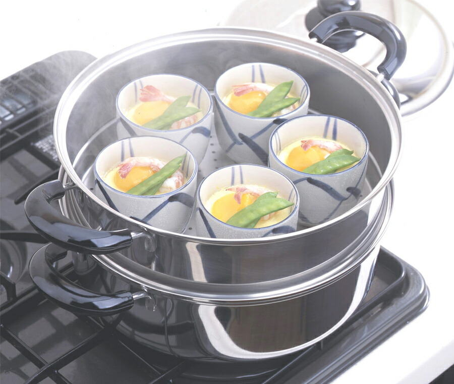 楽天市場】【送料無料】蒸し器 鍋 2段 26cm タイプ IH対応 ガス火対応