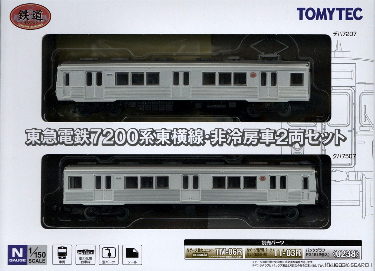 鉄道コレクション 東急電鉄7200系 東横線・非冷房車2両セット (2両