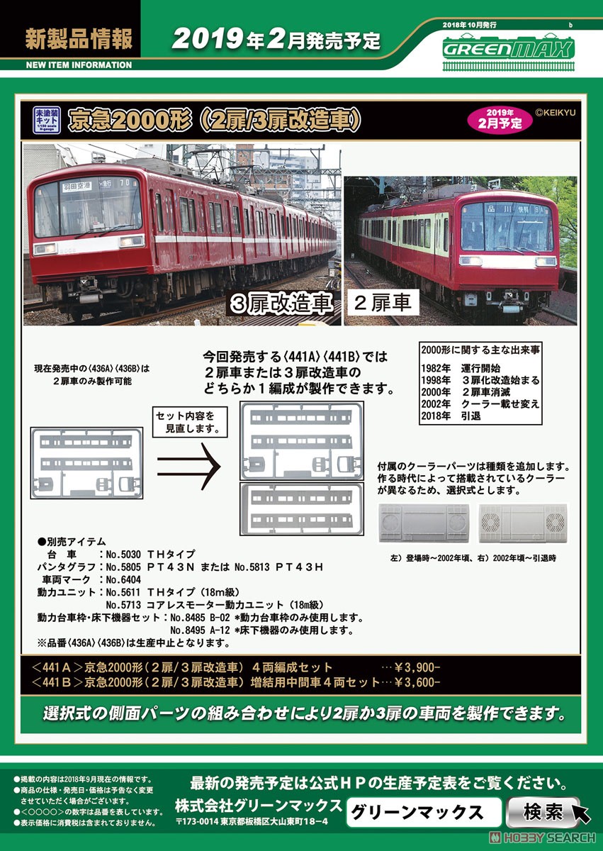 京急 2000形 (2扉/3扉改造車) 4両編成セット (基本・4両セット