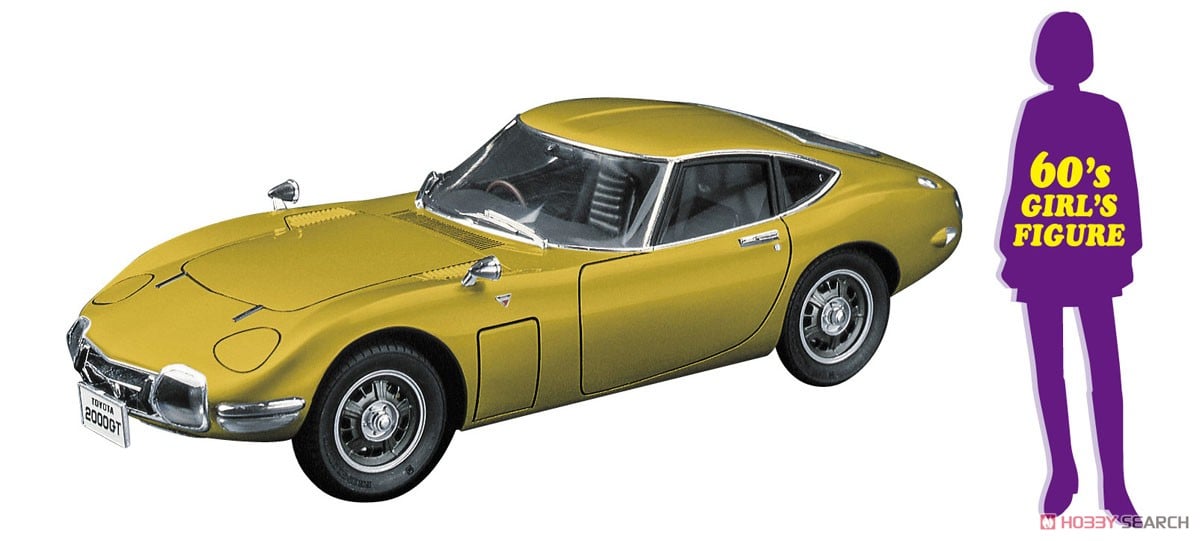 トヨタ2000GT `ゴールド` w/60`s ガールズモデルフィギュア