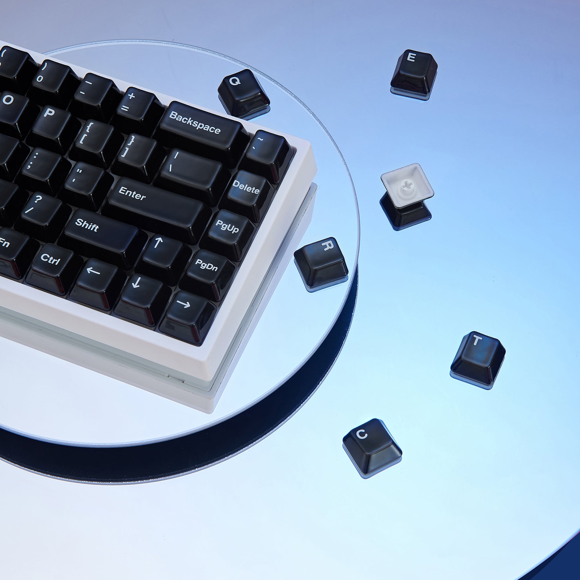 Conjunto de Keycaps de Cerâmica Preta Cerakey