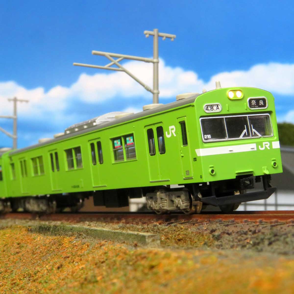 30375＞JR103系（関西形・ウグイス・NS407編成・グレー台車）4両編成
