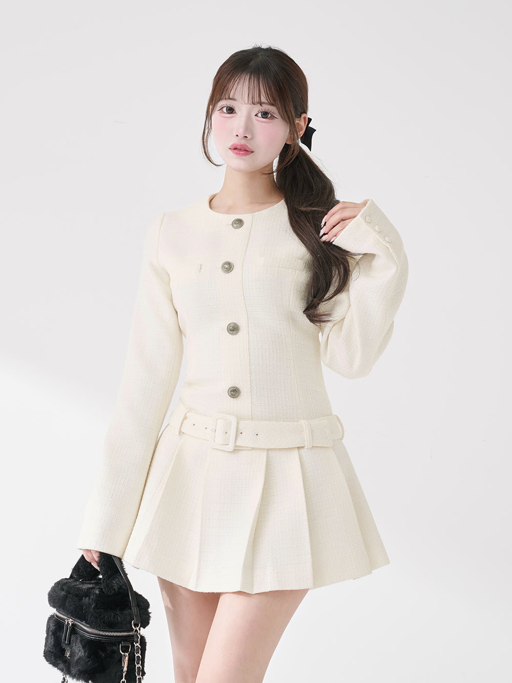 ボックスプリーツツイードミニワンピース – Darich (ダーリッチ)