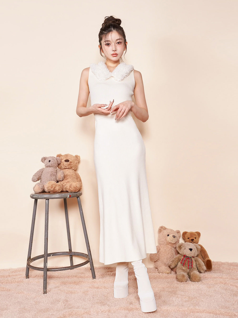 プードルファーニットロングワンピース – Darich (ダーリッチ)