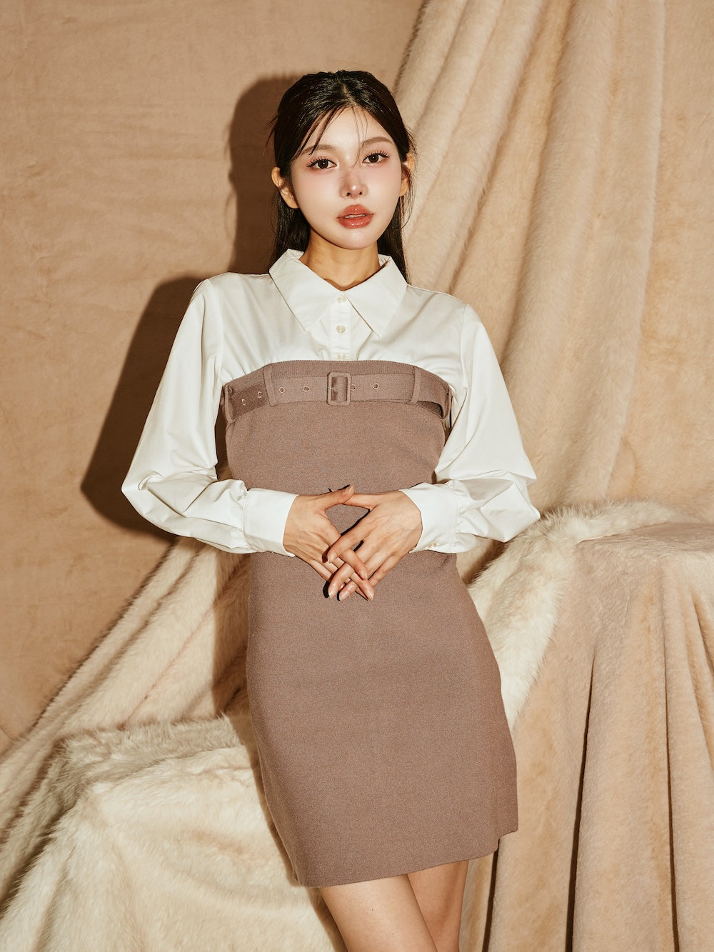 シャツドッキングタイトミニワンピース – Darich (ダーリッチ)