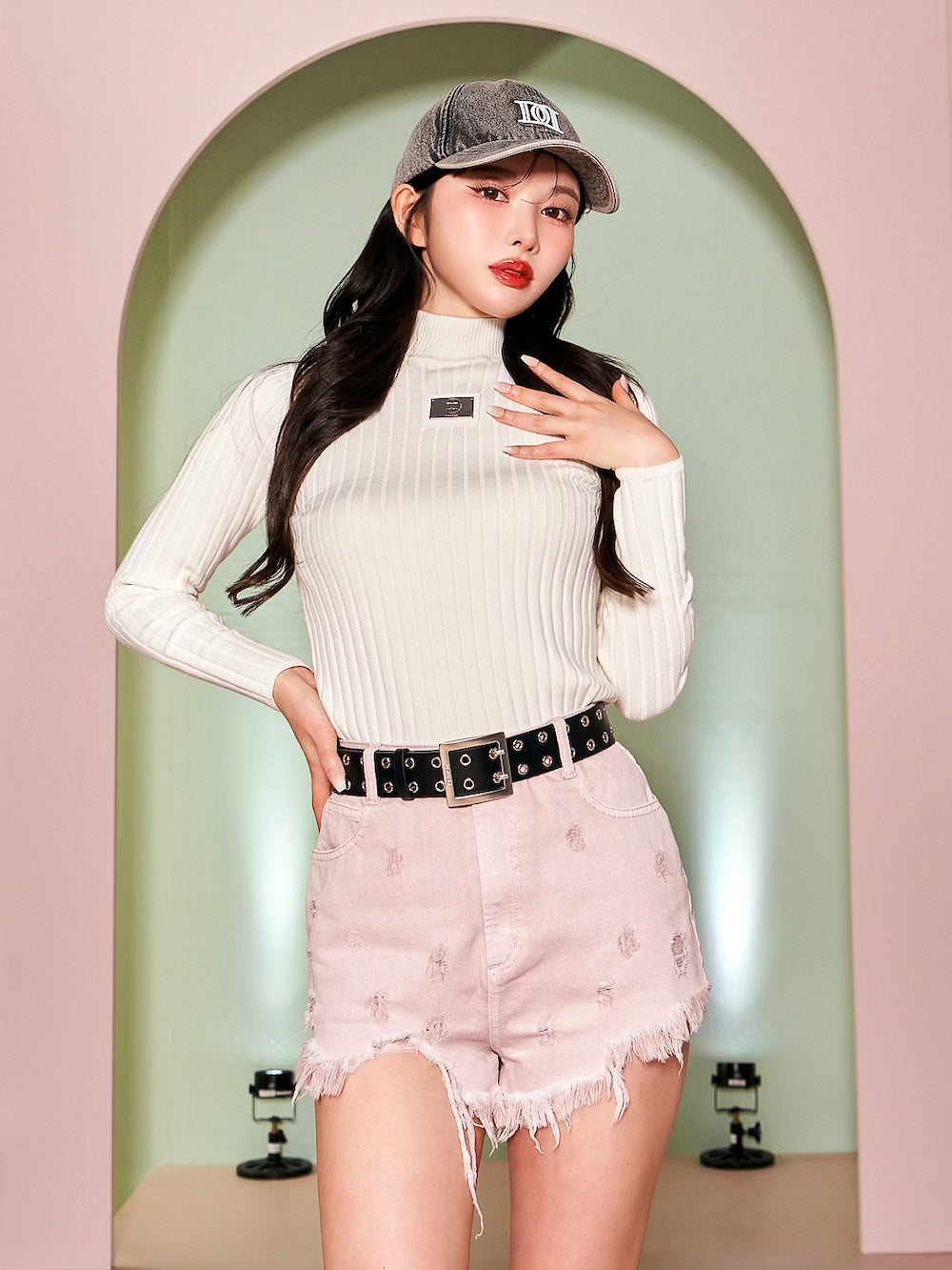 プレートカラーリブニットトップス – Darich (ダーリッチ)