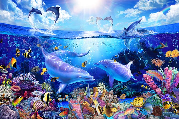 YAM-10-1454 ラッセン デイオブザドルフィンズ 1000ピース やのまん の