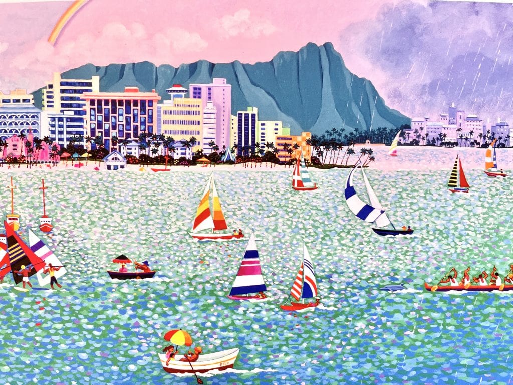 ロザリー プルッシング / Waikiki Raindrops】カラフルなハワイ - 海を