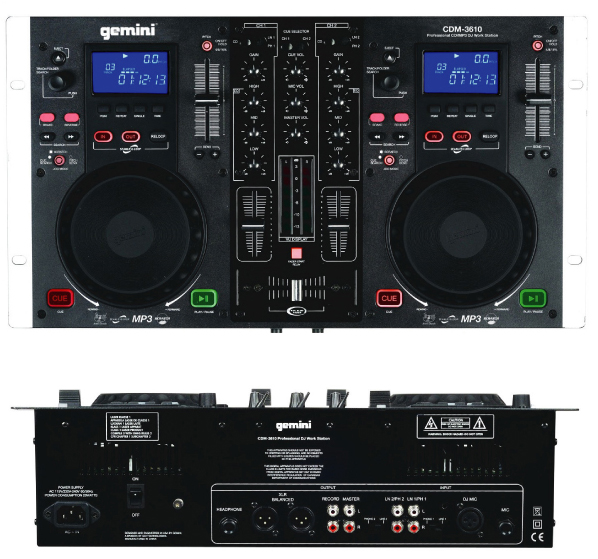 GEMINI/CDJ/CDM-3610※SCRATCH LIFEプレゼント！ -DJ機材アナログ