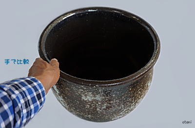 信楽焼大型コゲ色白窯変水瓶【水鉢】陶器の販売