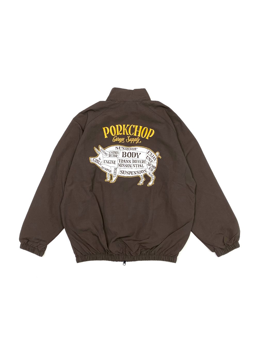 PORKCHOP GARAGE SUPPLY - PORK BACK NYLON JKT (DARK BROWN) / ポーク