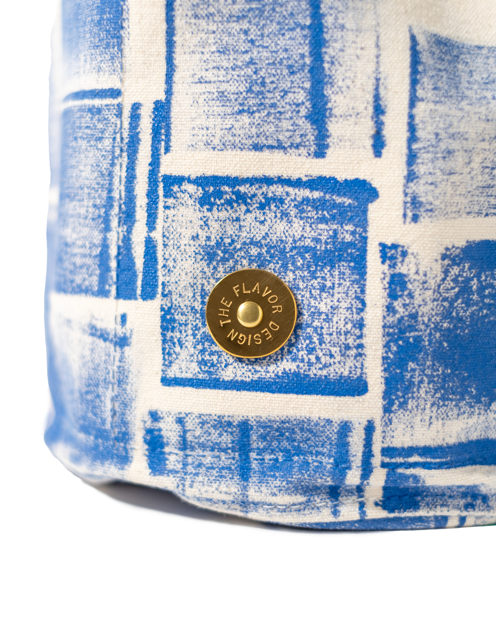 Sunset Craftsman Co. / Round Tote Bag – Brick paint (FLAVOR BLUE