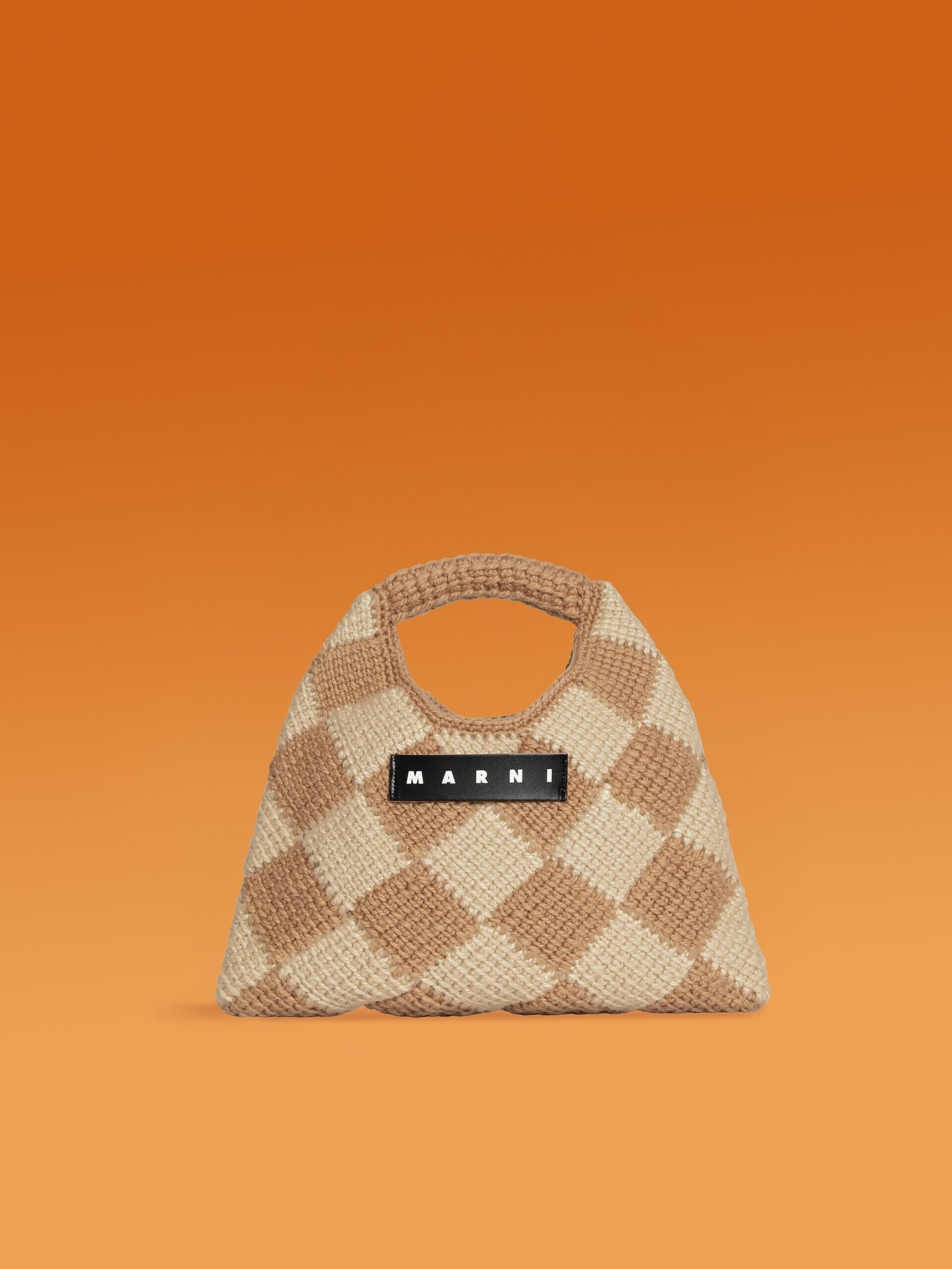 キャメル テックウール Marni Market Diamond ミニバッグ | Marni