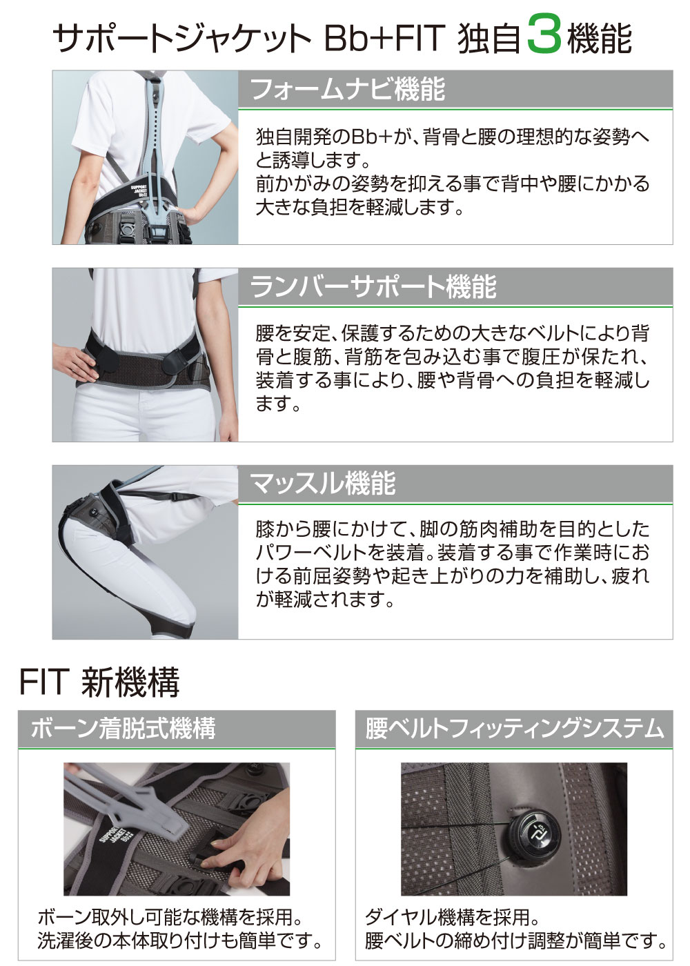 株式会社水上 / サポートジャケット Bb+FIT WIDE