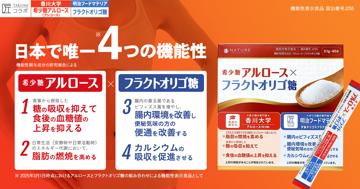 アルロース（希少糖）&フラクトオリゴ糖 | ナチュレサプリメント＆教授