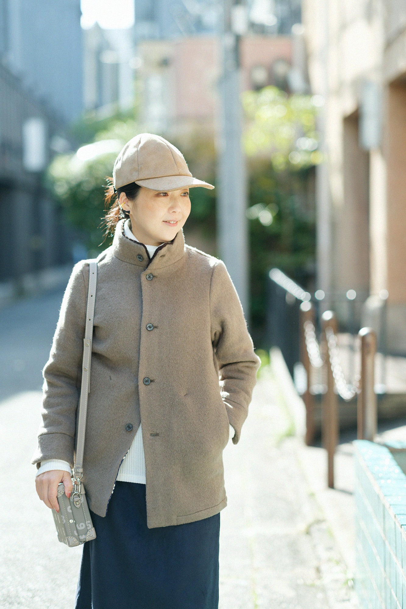 スタンドカラー ショートコート（秋冬）