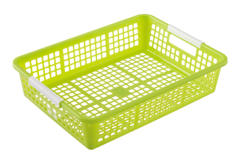 A4スタッキングバスケット浅型 GR - （デスク収納｜デスク収納