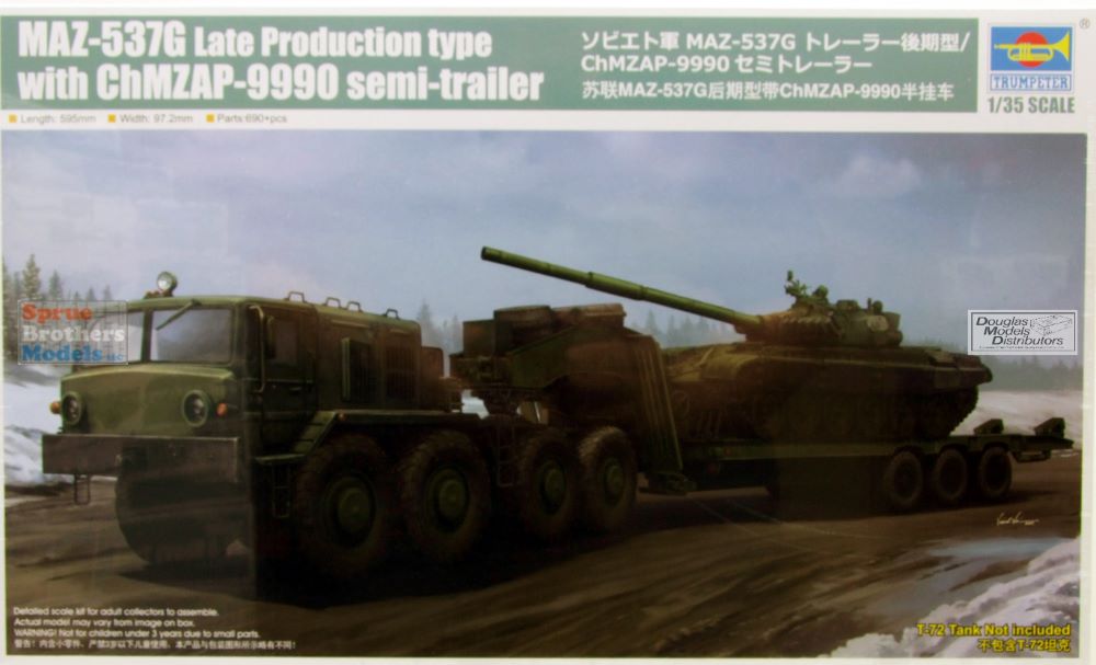 TRP01065 1:35 Trumpeter MAZ-537G Late with ChMZAP-9990 Semi