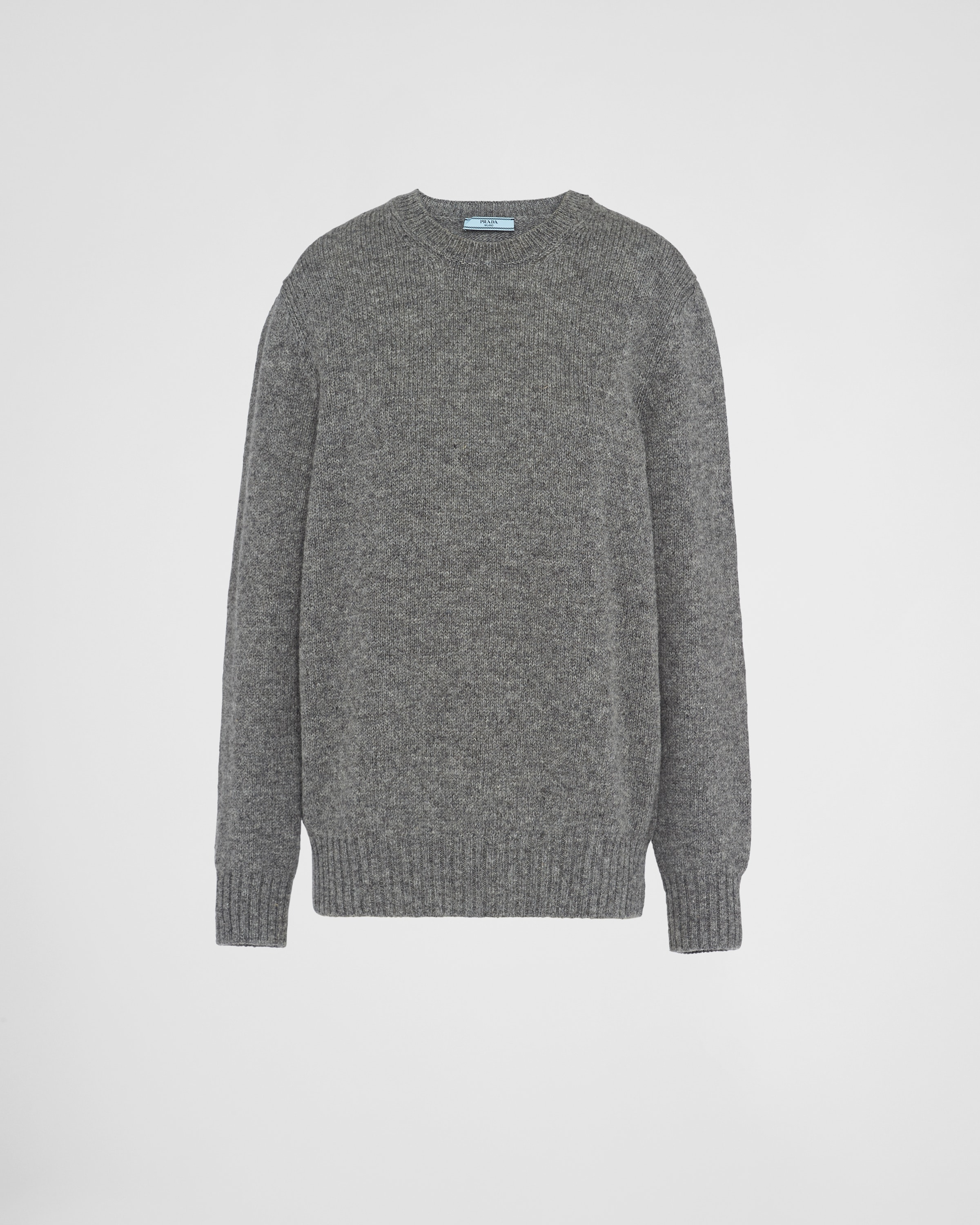 Grey Wool And Cashmere Crew-neck Sweater | PRADA