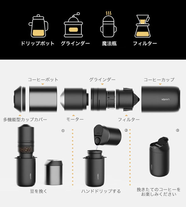 ATONCE LAVIDA アトンス オールインワン コーヒーメーカー ホワイト