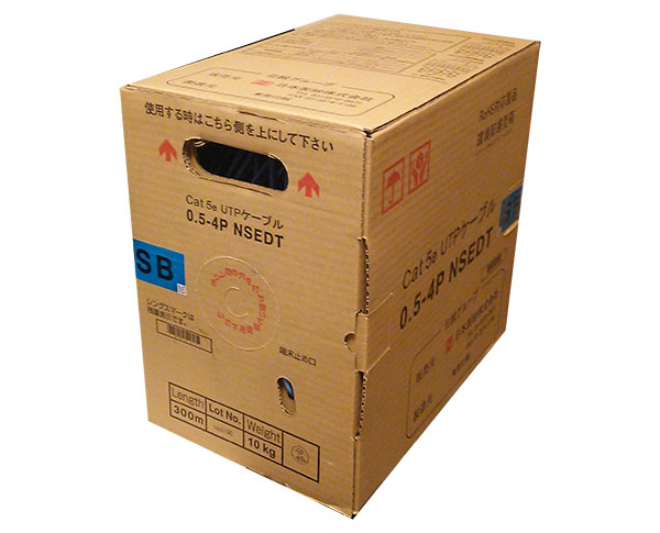 NSEDT 0.5mm-4P CAT5eケーブル300m SB水色 | 通信工事材料