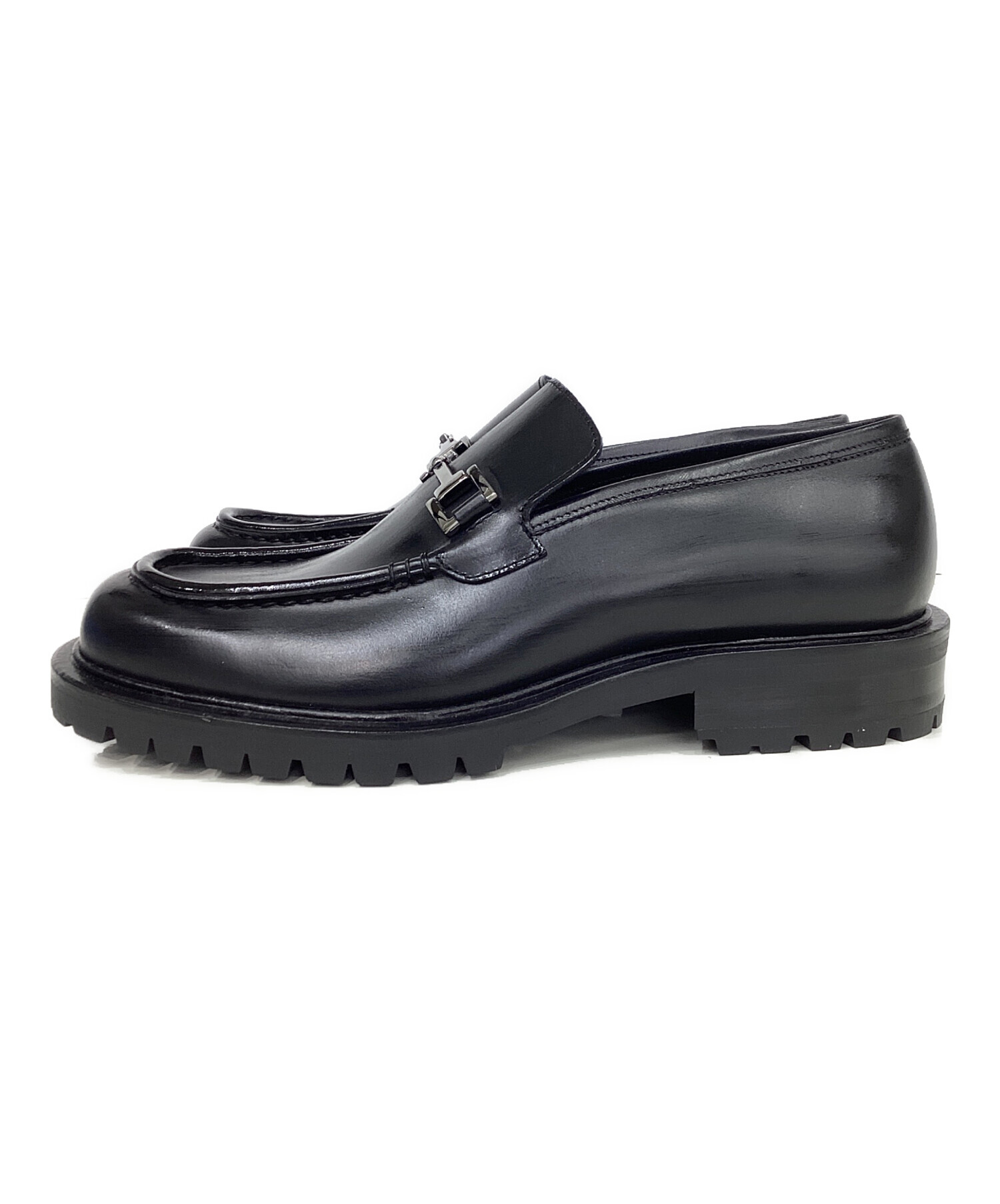 中古・古着通販】GUCCI (グッチ) ホースビットローファー ブラック
