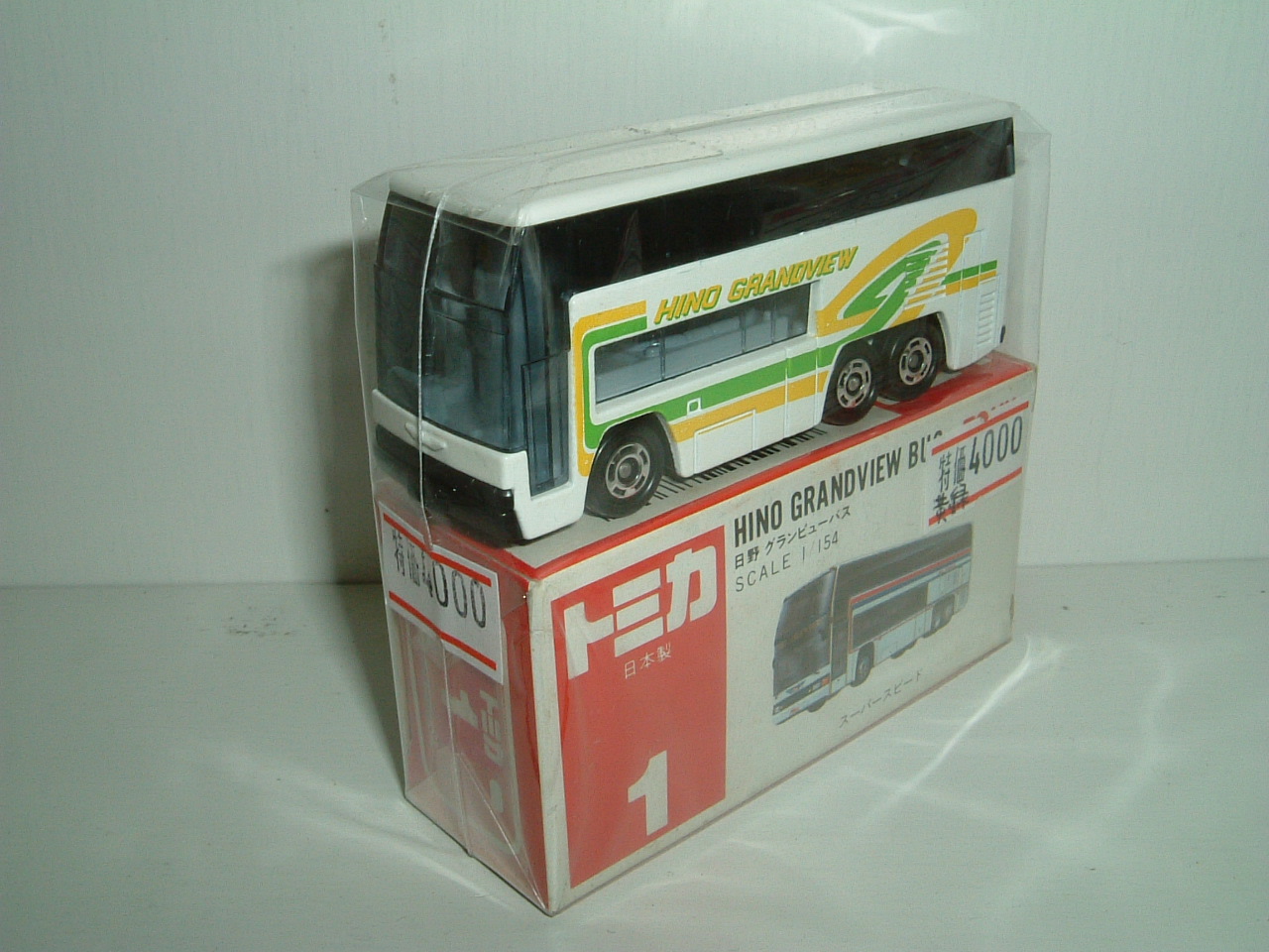 赤箱トミカ（絶版・日本製） No.1 日野 グランビューバス ビクトリー
