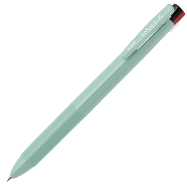 サラサクリップ3C 0．4 モスグリーン(0.4mm 3色（黒・赤・青インク