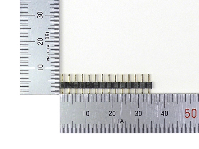 ロープロファイルピンヘッダー(低オス) 1×14(14P) 7.7mm: ケーブル