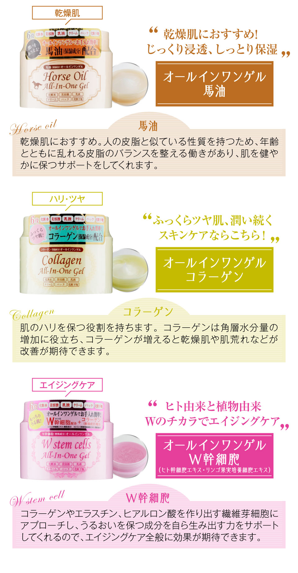 オールインワンゲル W幹細胞 セール商品 アルメール事業部