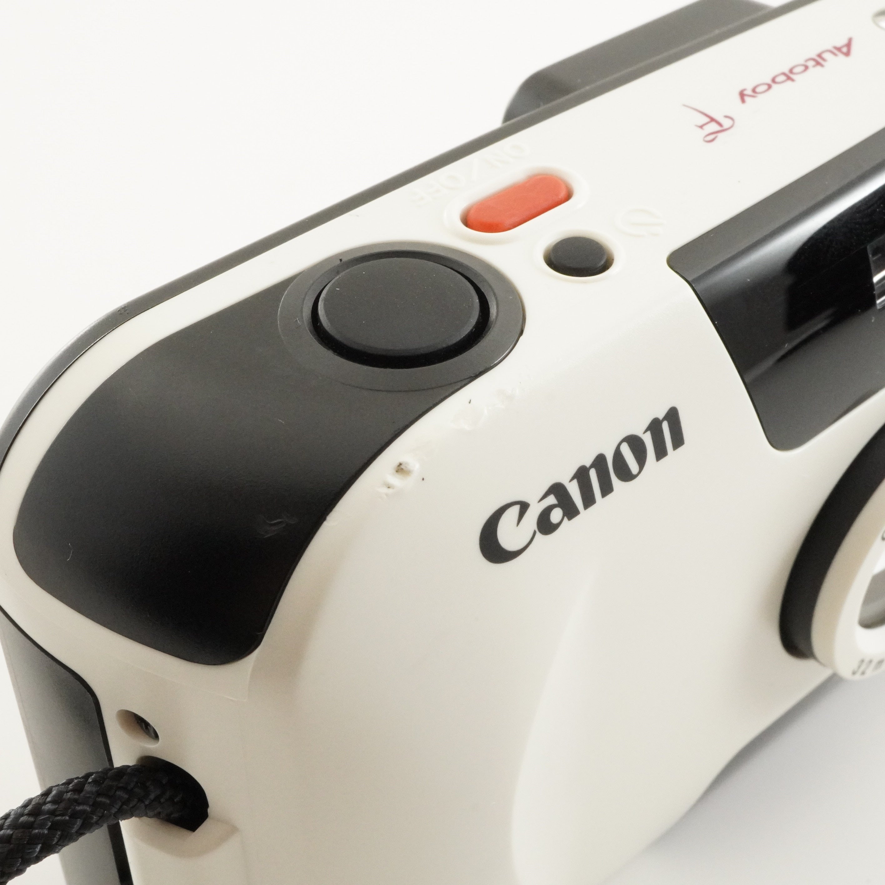 Canon Autoboy F White Panda Color Point & Shoot Film Camera from