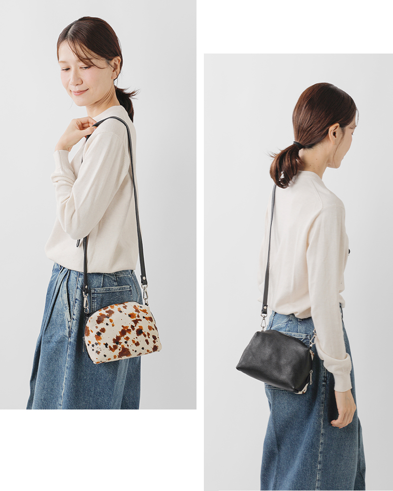 60%OFF】FERCHI フェルチ カウレザー ハラコ ショルダー バッグ 33009