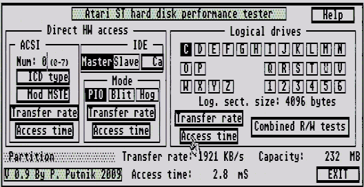 Atari IDE disk interface