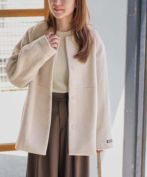 セール】《追加2》スーパーファインビーバークルーネックコート