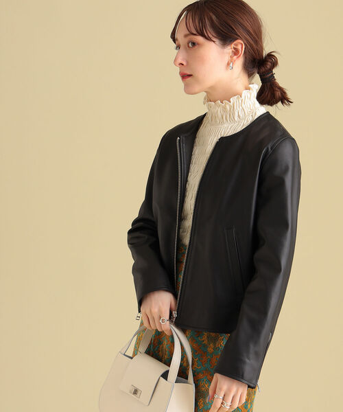 Ray BEAMS（レイビームス）の「Ray BEAMS / ラムレザー ノーカラー