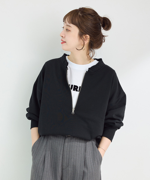 ウォッシャブル / 裏毛ハーフジッププルオーバー（スウェット）｜B.C