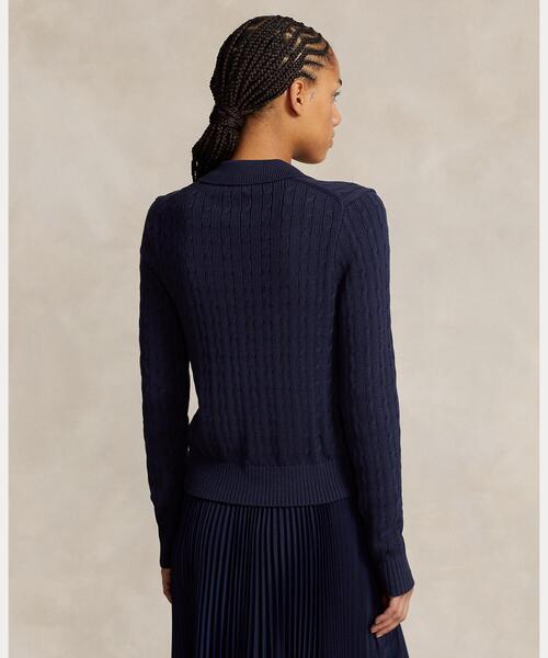 ケーブルニット コットン Polo カーディガン（ニット/セーター）｜POLO