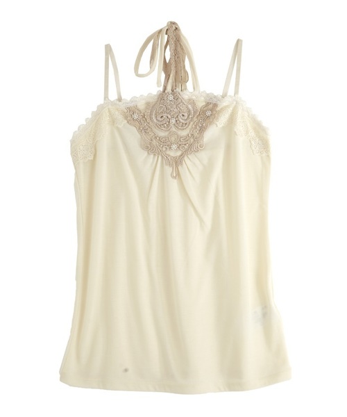 axes femme（アクシーズファム）の「レースホルターネックキャミ