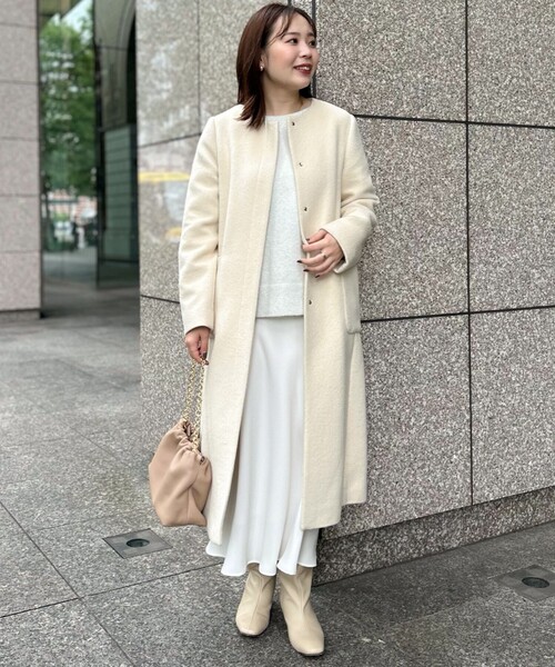 NOLLEY'S（ノーリーズ）の「ノーカラーシャギーコート（ノーカラー