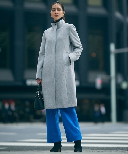 ウールカシミヤビーバー スタンドカラー コート（その他アウター）｜23