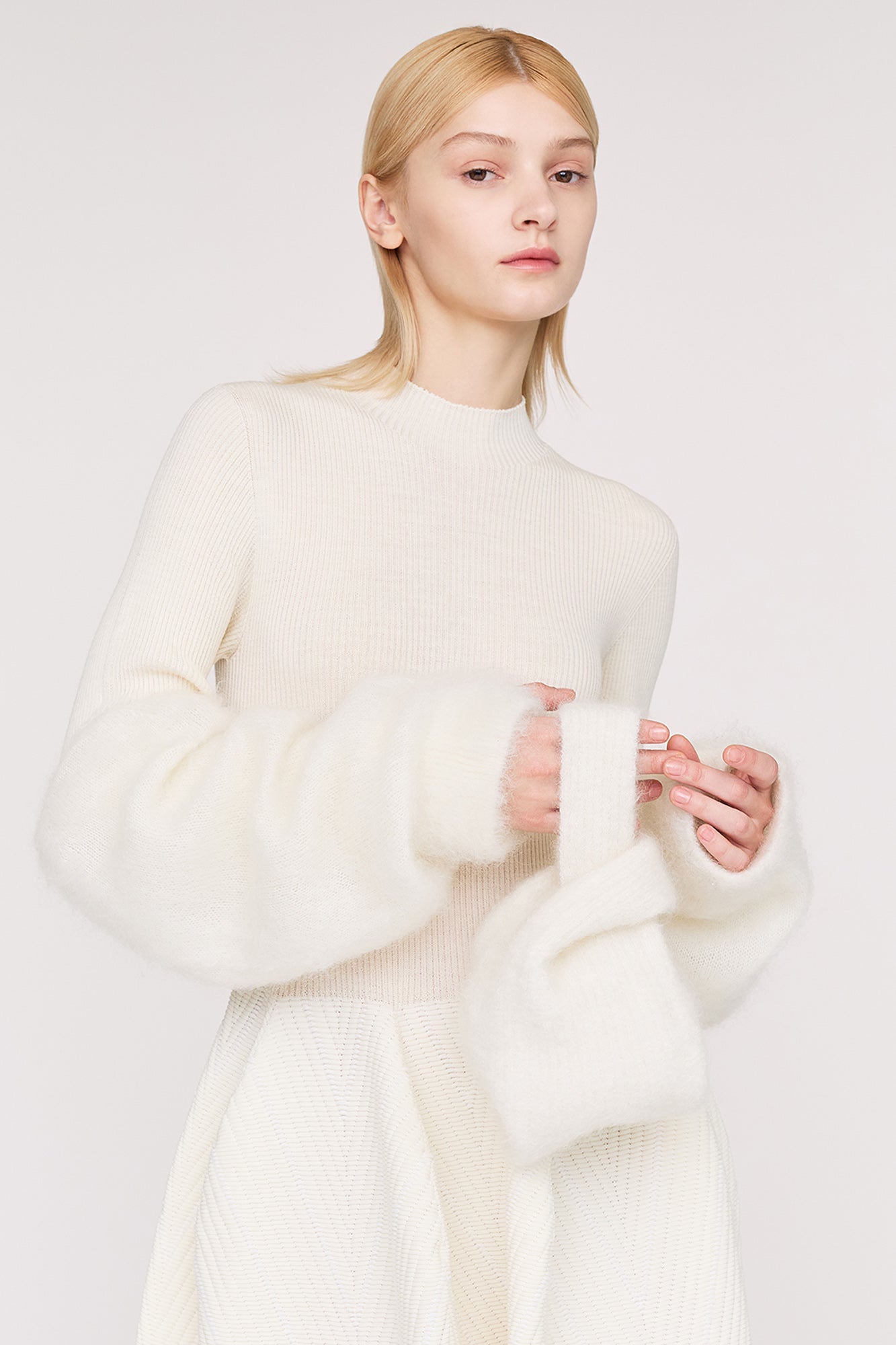 MOHAIR NOTCHED RIB BAG