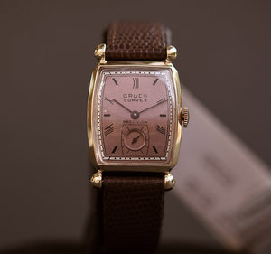 1945 GRUEN Curvex 14K Solid Gold Gents Watch – empressissi