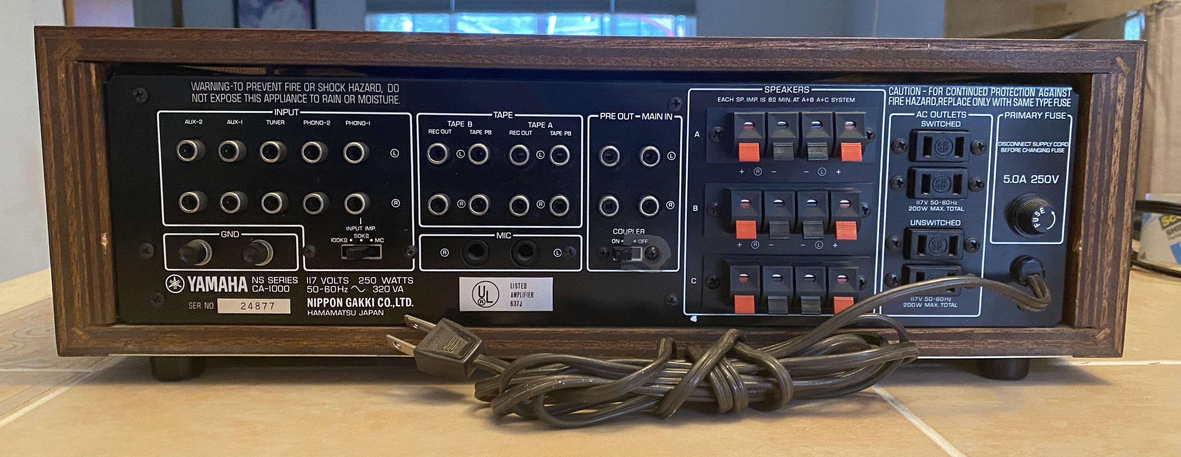 Yamaha CA-1000 - Class A switching : r/vintageaudio