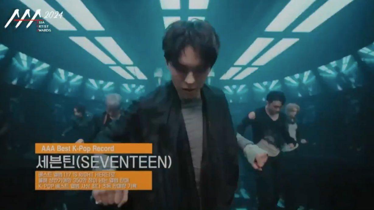 241227 SEVENTEEN wins Best K-pop Record at the Asia Artist Awards