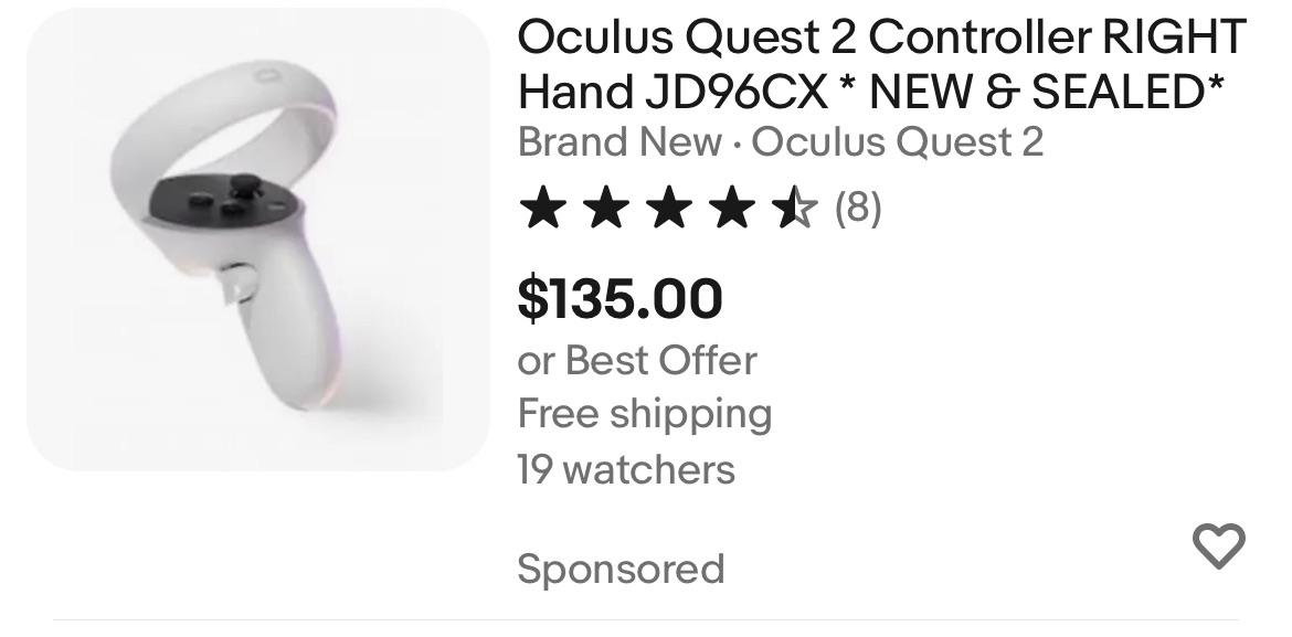 Why does ONE quest 2 controller cost half as much as the original