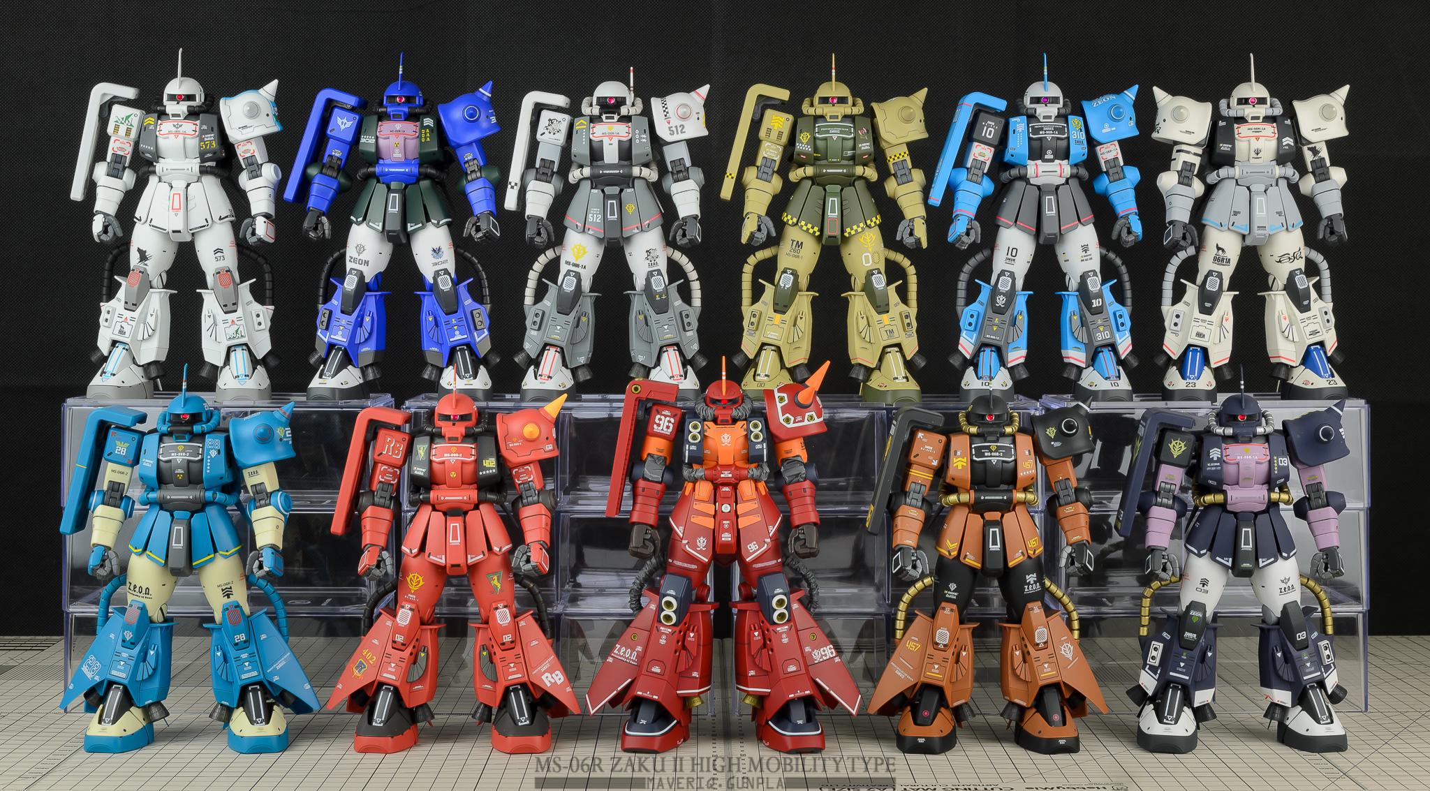 MS-06R Zaku II High Mobility Type. Annual group photo. Missing